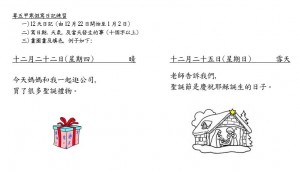 C5A Christmas Homework Outline